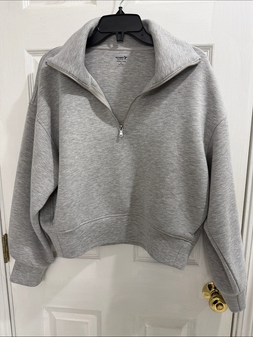 Old Navy Active Bounce Fleece Half-Zip Gray Women's Pullover- size medium
